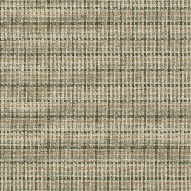 Mulberry BABINGTON CHECK GREEN/SAND Upholstery Fabric
