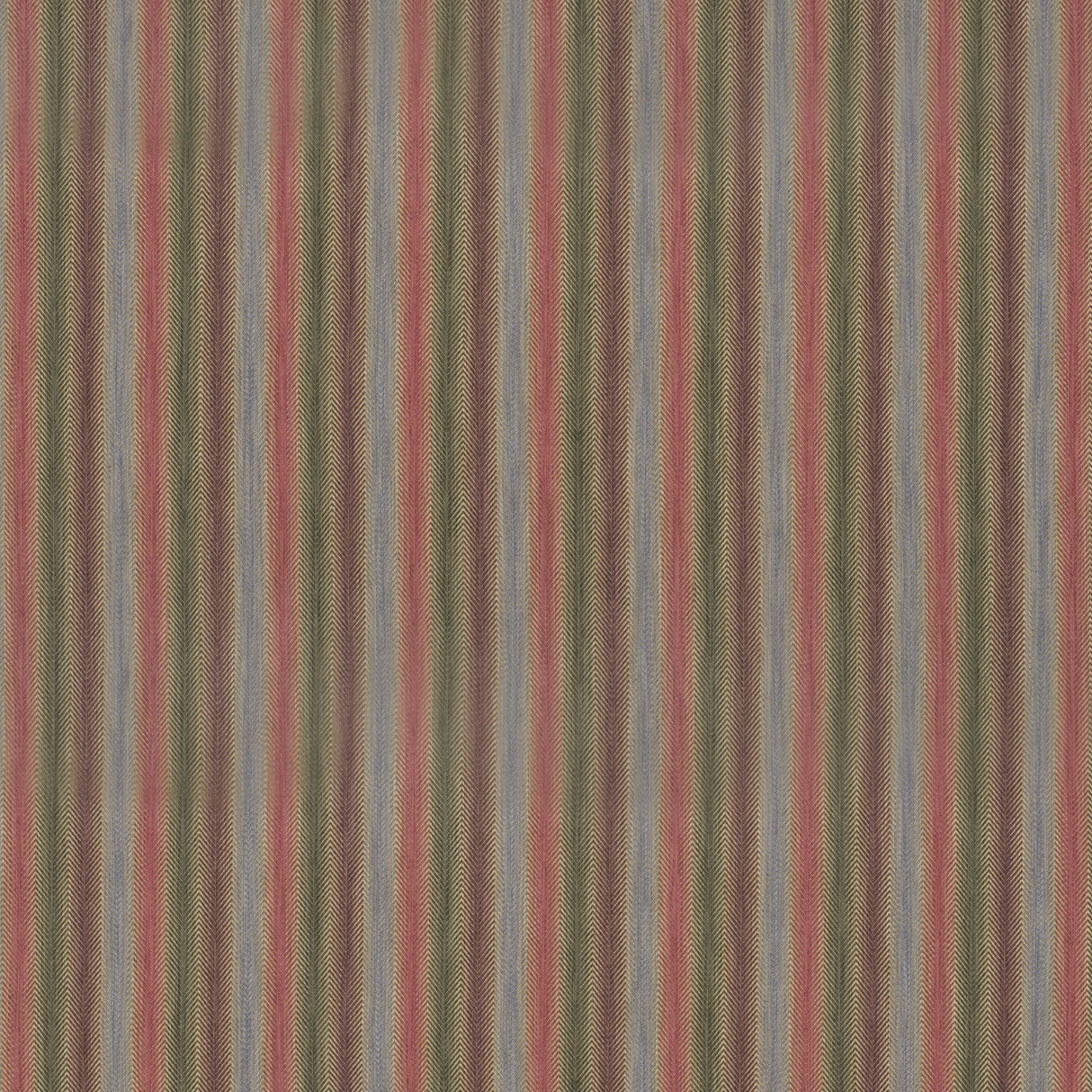 Mulberry SHEPTON STRIPE PLUM/GREEN Upholstery Fabric