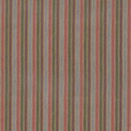 Mulberry SHEPTON STRIPE PLUM/GREEN Upholstery Fabric