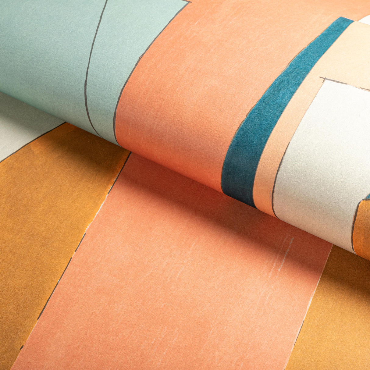 Lee Jofa DISTRICT PAPER APRICOT Wallpaper