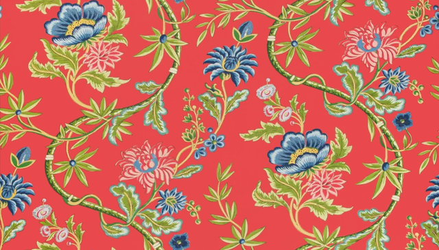 Brunschwig & Fils VERONIQUE RED Wallpaper