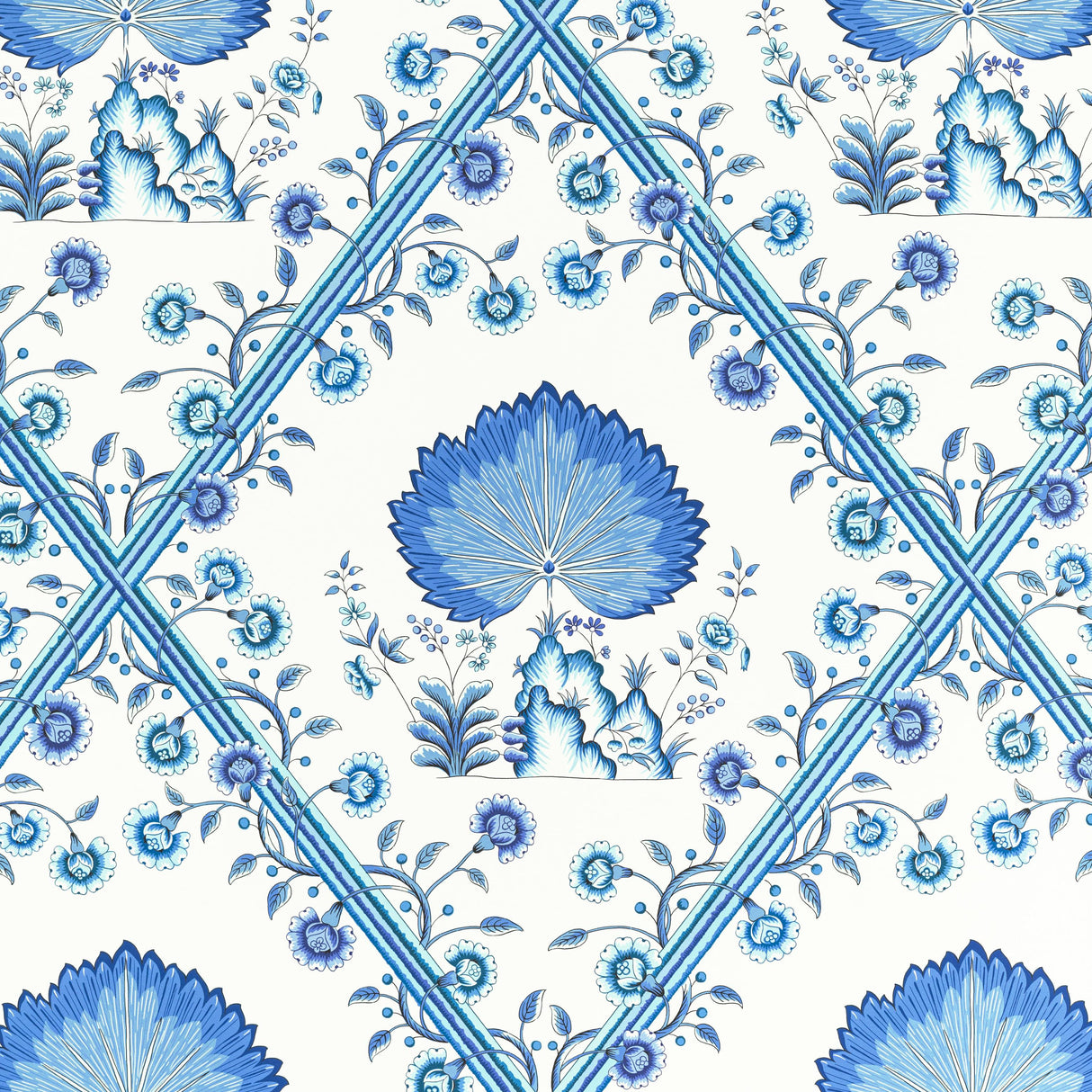 Brunschwig & Fils LOIRE BLUE Wallpaper