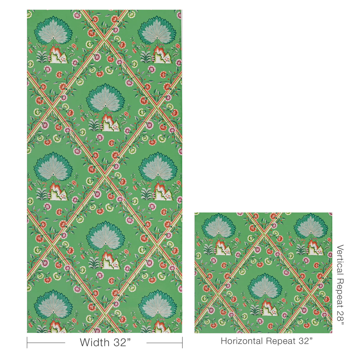 Brunschwig & Fils LOIRE EMERALD Wallpaper