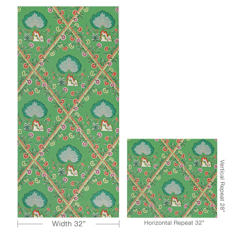 Brunschwig & Fils LOIRE EMERALD Wallpaper