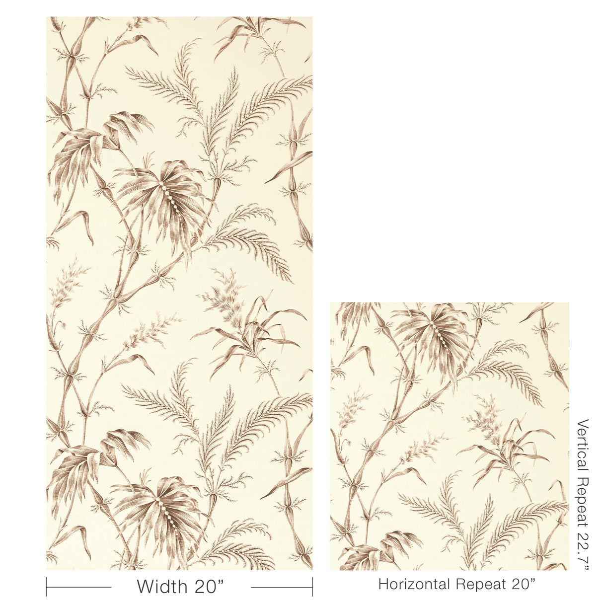 Brunschwig & Fils LAUZIERE TAUPE Wallpaper