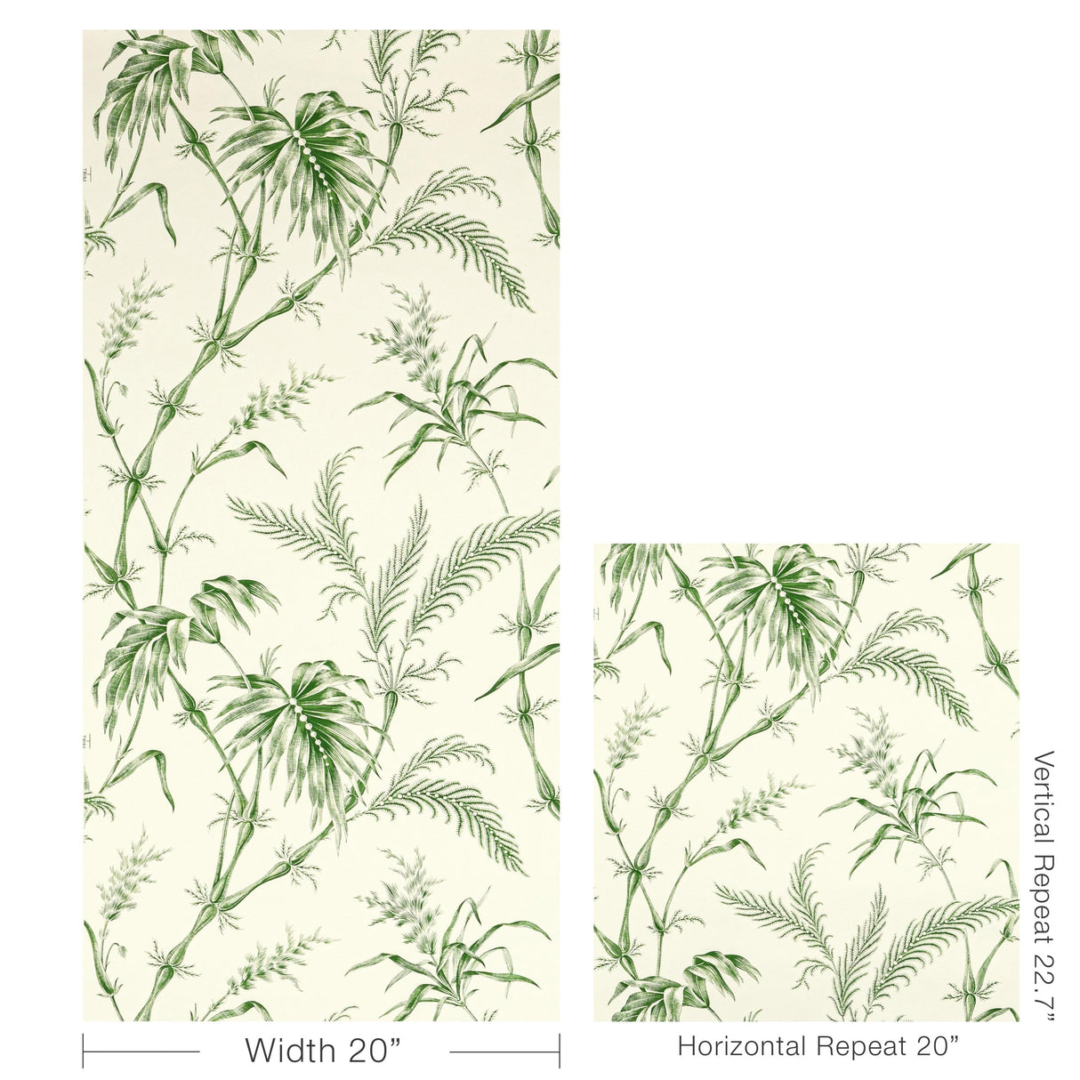 Brunschwig & Fils LAUZIERE GREEN Wallpaper