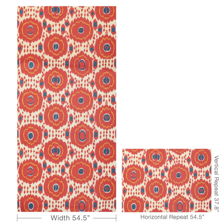 Brunschwig & Fils MAYENNE RED Wallpaper