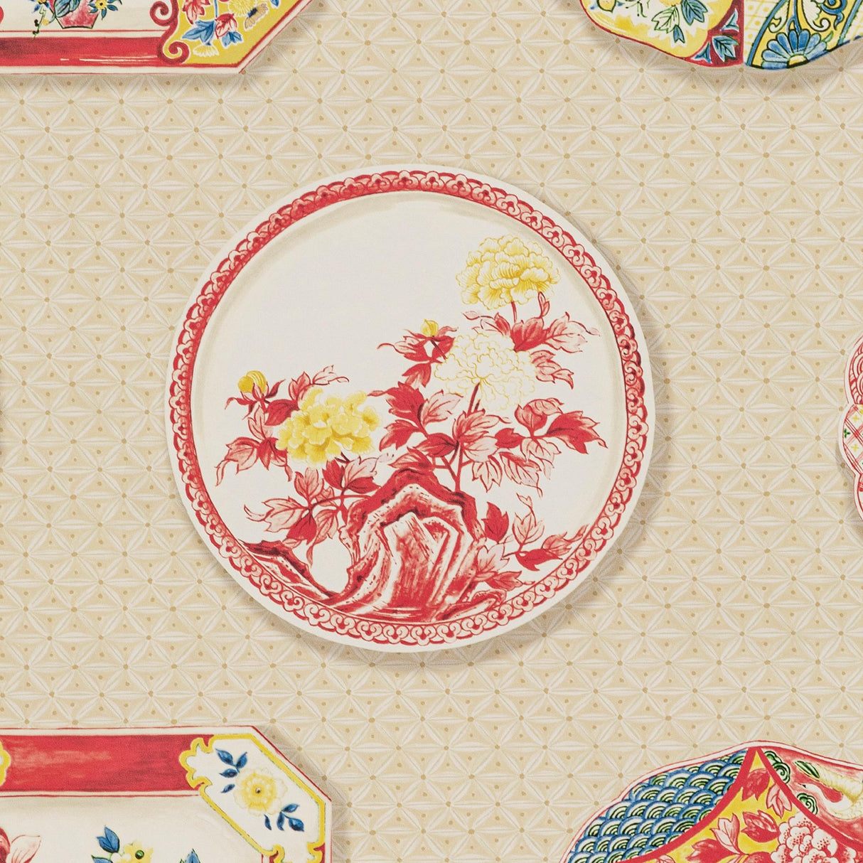 Brunschwig & Fils BONCHAMP RED Wallpaper