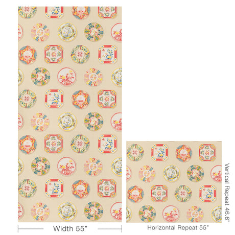 Brunschwig & Fils BONCHAMP RED Wallpaper