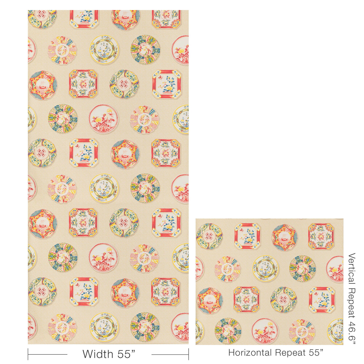 Brunschwig & Fils BONCHAMP RED Wallpaper