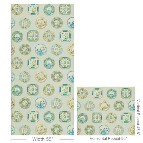 Brunschwig & Fils BONCHAMP AQUA Wallpaper