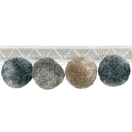 Kravet PHUKET POMS PEWTER Trim