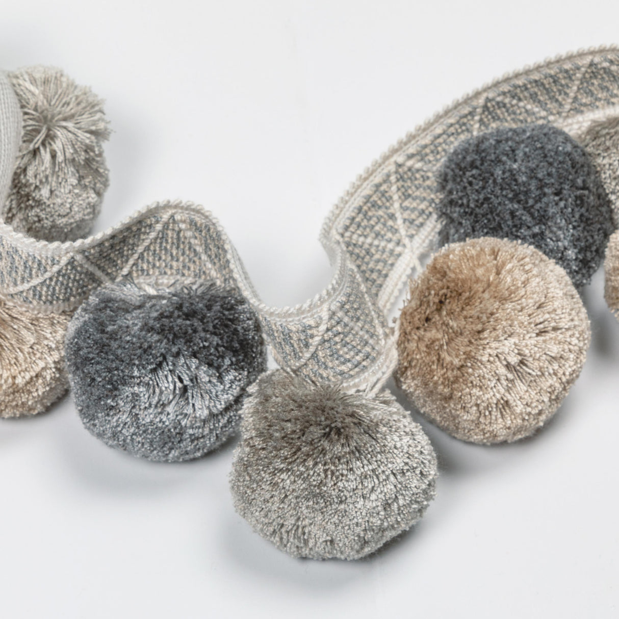 Kravet PHUKET POMS PEWTER Trim