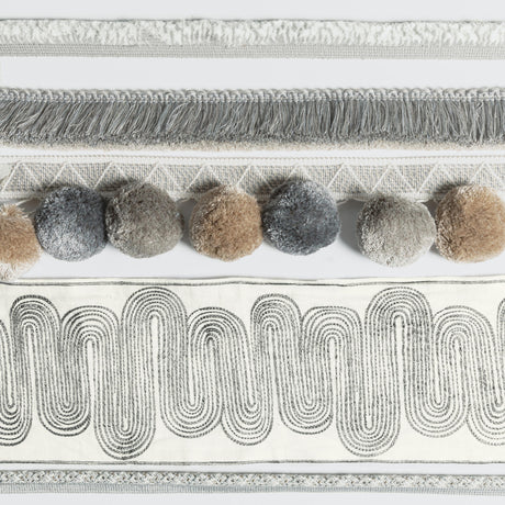 Kravet PHUKET POMS PEWTER Trim