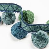 Kravet PHUKET POMS PEACOCK Trim