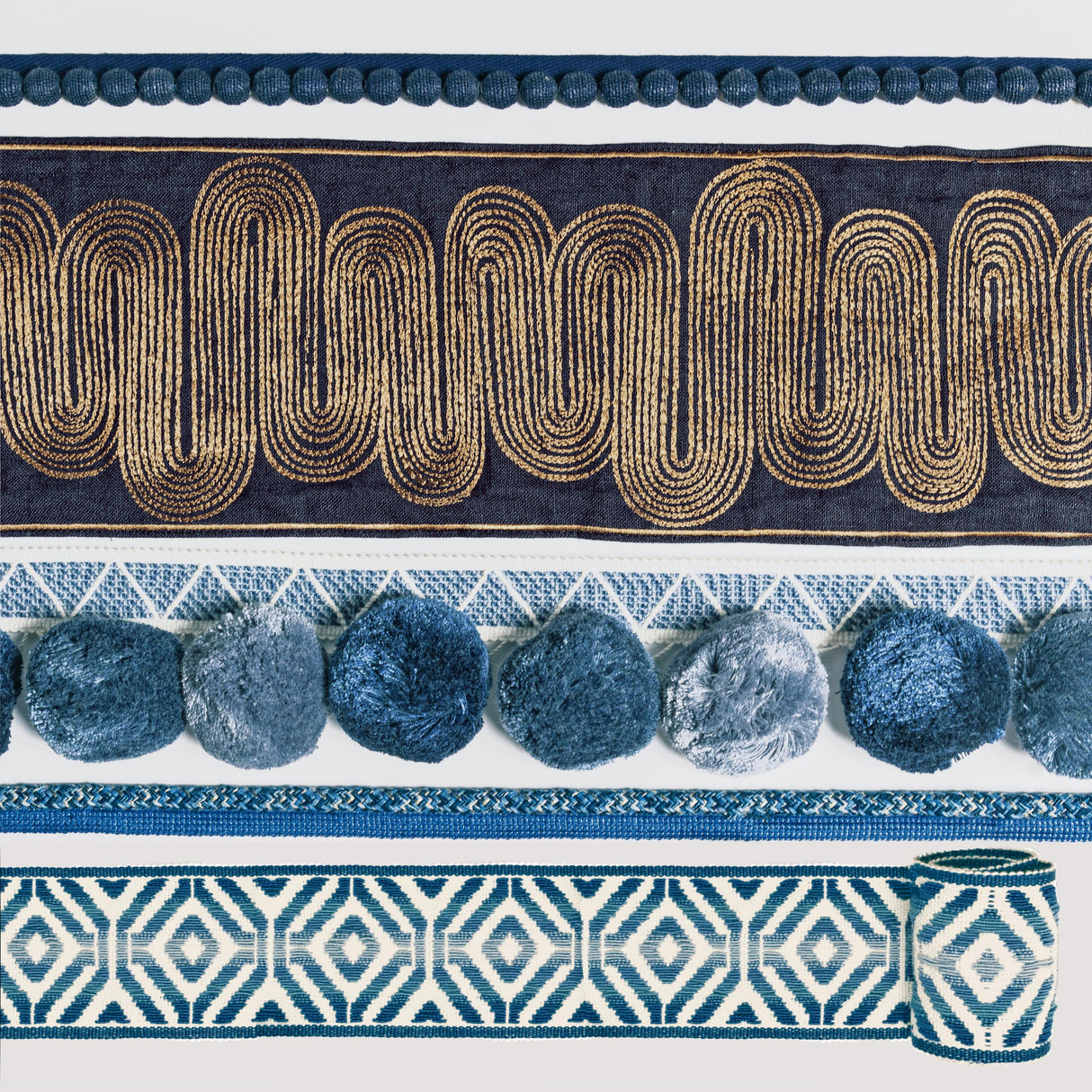 Kravet PHUKET POMS INDIGO Trim