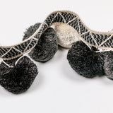 Kravet PHUKET POMS IVORY/NOIR Trim