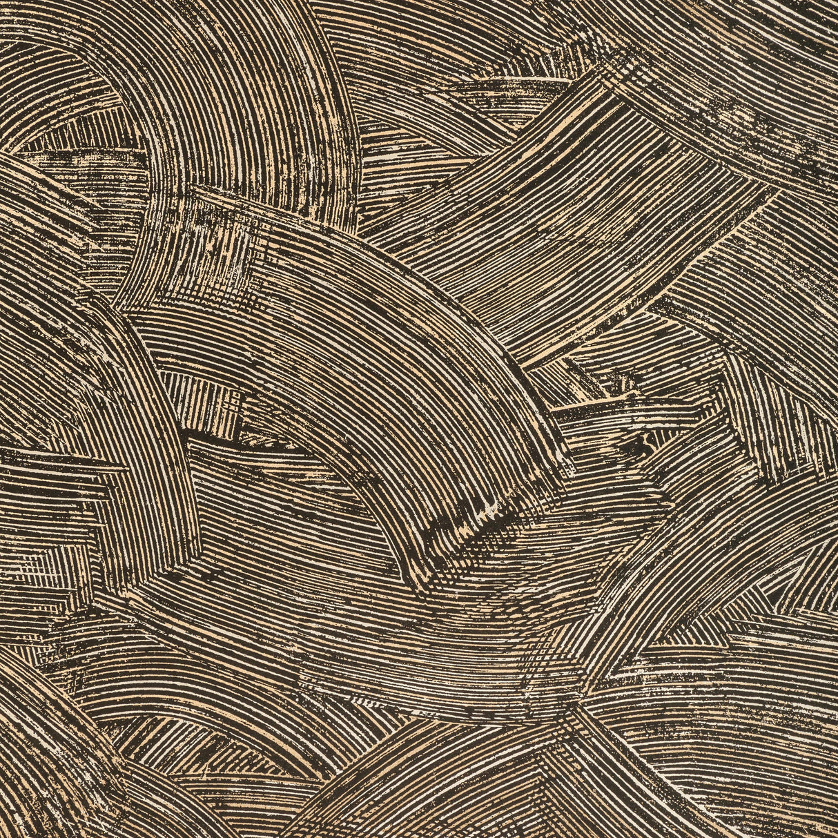 Kravet MODERN SWIRL WP NOIR Wallpaper