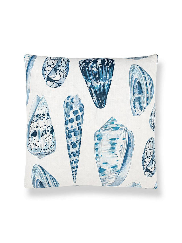 Scalamandre Coquina Linen Print 22 X 22 - Porcelain Decorative Pillow