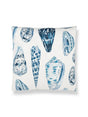 Scalamandre Coquina Linen Print 22 X 22 - Porcelain Decorative Pillow