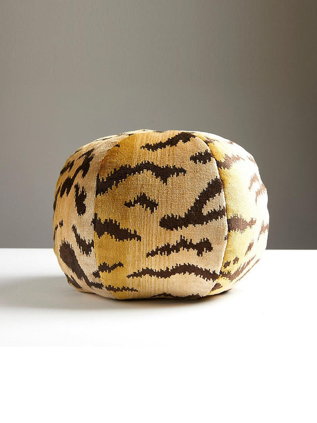 Scalamandre Tigre 12 Dia - Ivory, Gold & Black Decorative Pillow