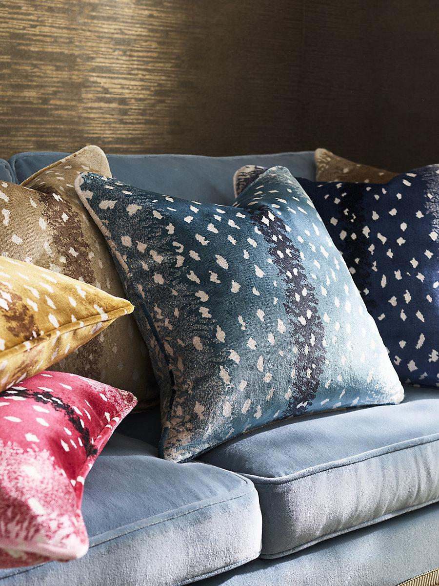 Scalamandre Antelope 22 X 22 - Peacock Decorative Pillow