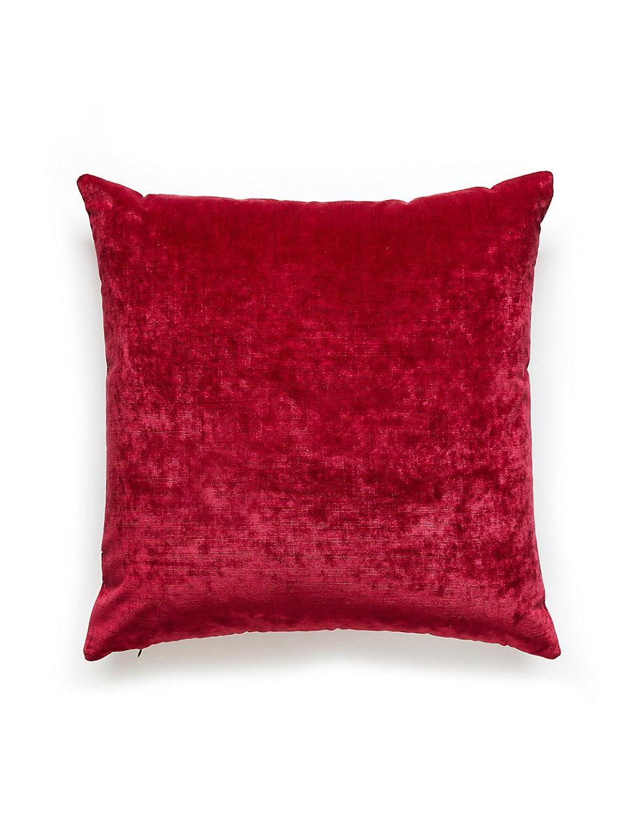 Scalamandre Supreme Velvet 22 X 22 - Pompeian Red Decorative Pillow