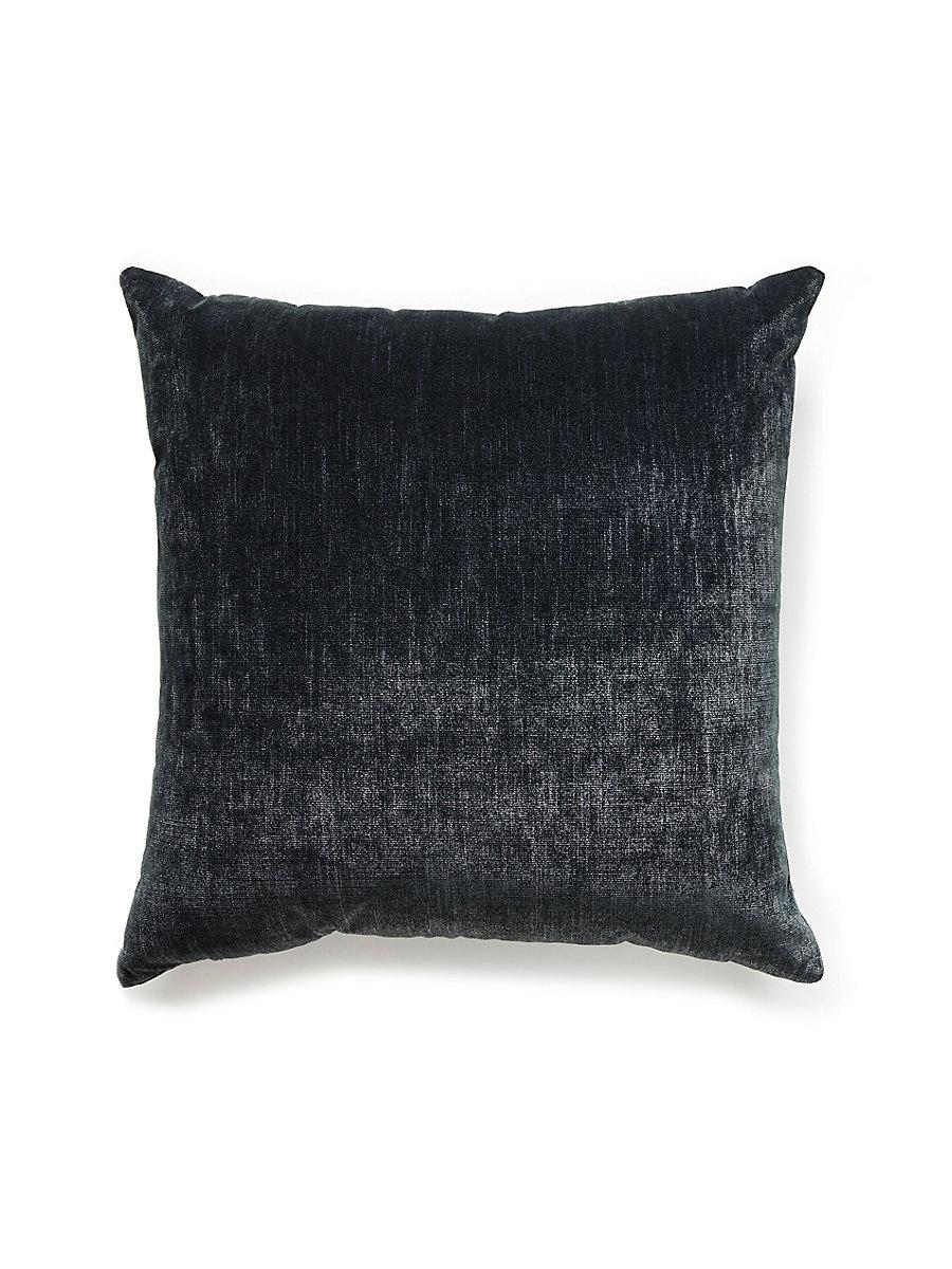 Scalamandre Supreme Velvet 22 X 22 - Jet Black Decorative Pillow