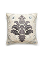 Scalamandre Isabella Embroidery 22 X 22 - Graphite Decorative Pillow