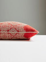 Scalamandre Josephine 22 X 22 - Carnelian Decorative Pillow