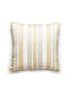 Scalamandre Mayfair Cotton Stripe 22 X 22 - Pebble Decorative Pillow