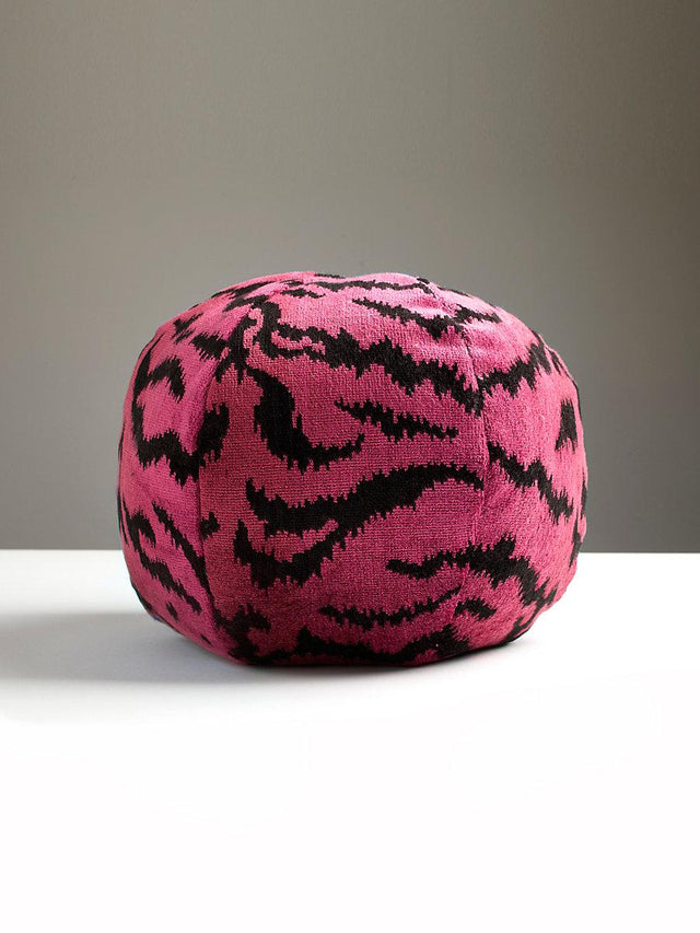 Scalamandre Tigre 12 Dia - Reds & Black Decorative Pillow