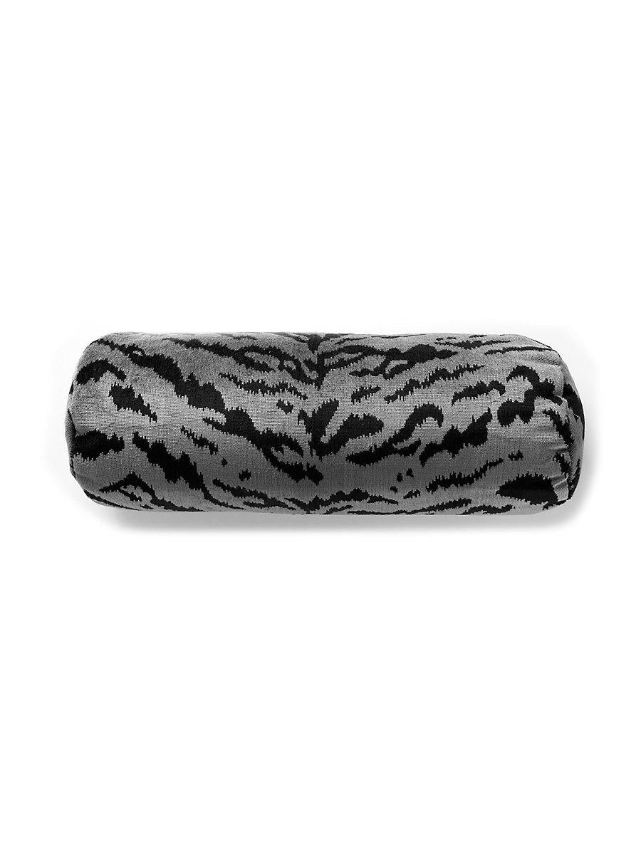 Scalamandre Tigre 21 X 7 - Silver & Black Decorative Pillow