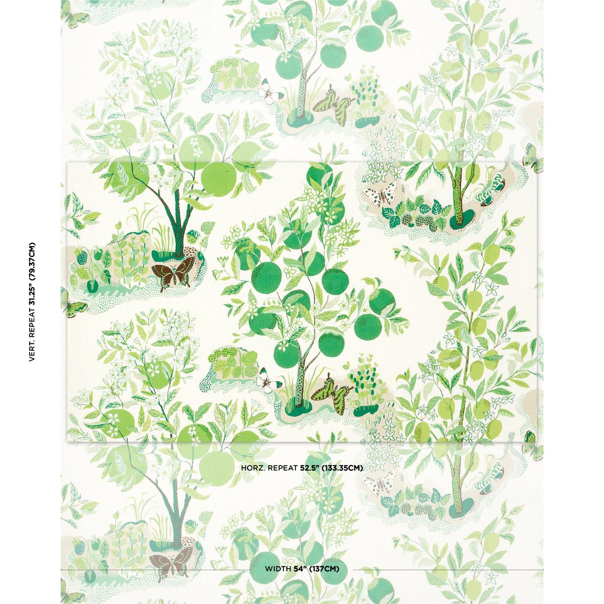 Schumacher Citrus Garden Indoor/Outdoor Leaf Fabric
