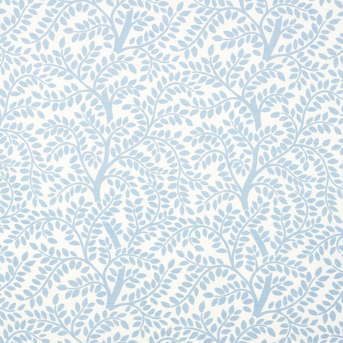 Schumacher Temple Garden Ii Sky On Ivory Fabric