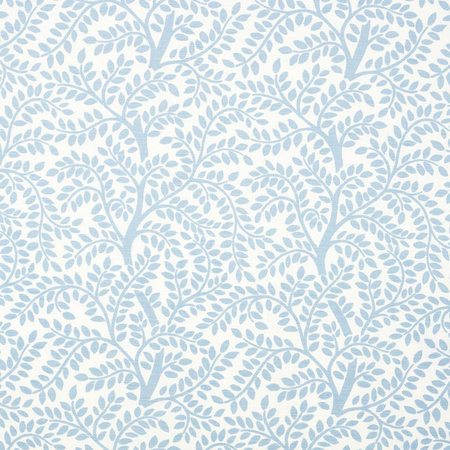 Schumacher Temple Garden Ii Sky On Ivory Fabric