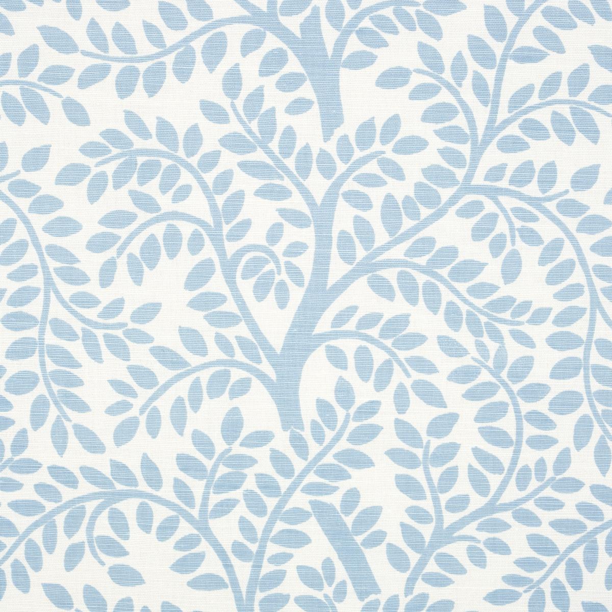 Schumacher Temple Garden Ii Sky On Ivory Fabric