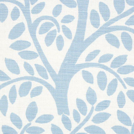 Schumacher Temple Garden Ii Sky On Ivory Fabric