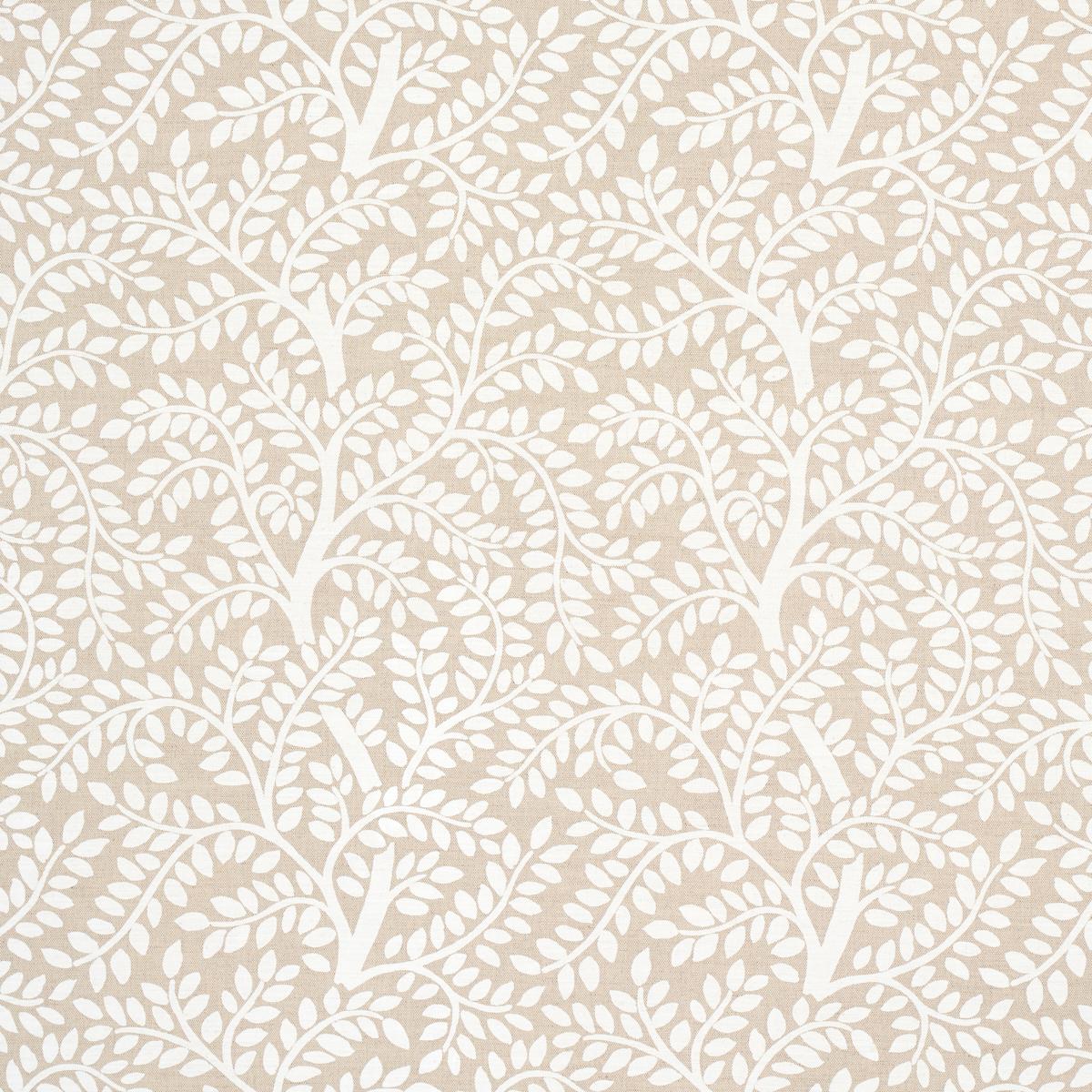 Schumacher Temple Garden Ii Ivory On Unbleached Fabric