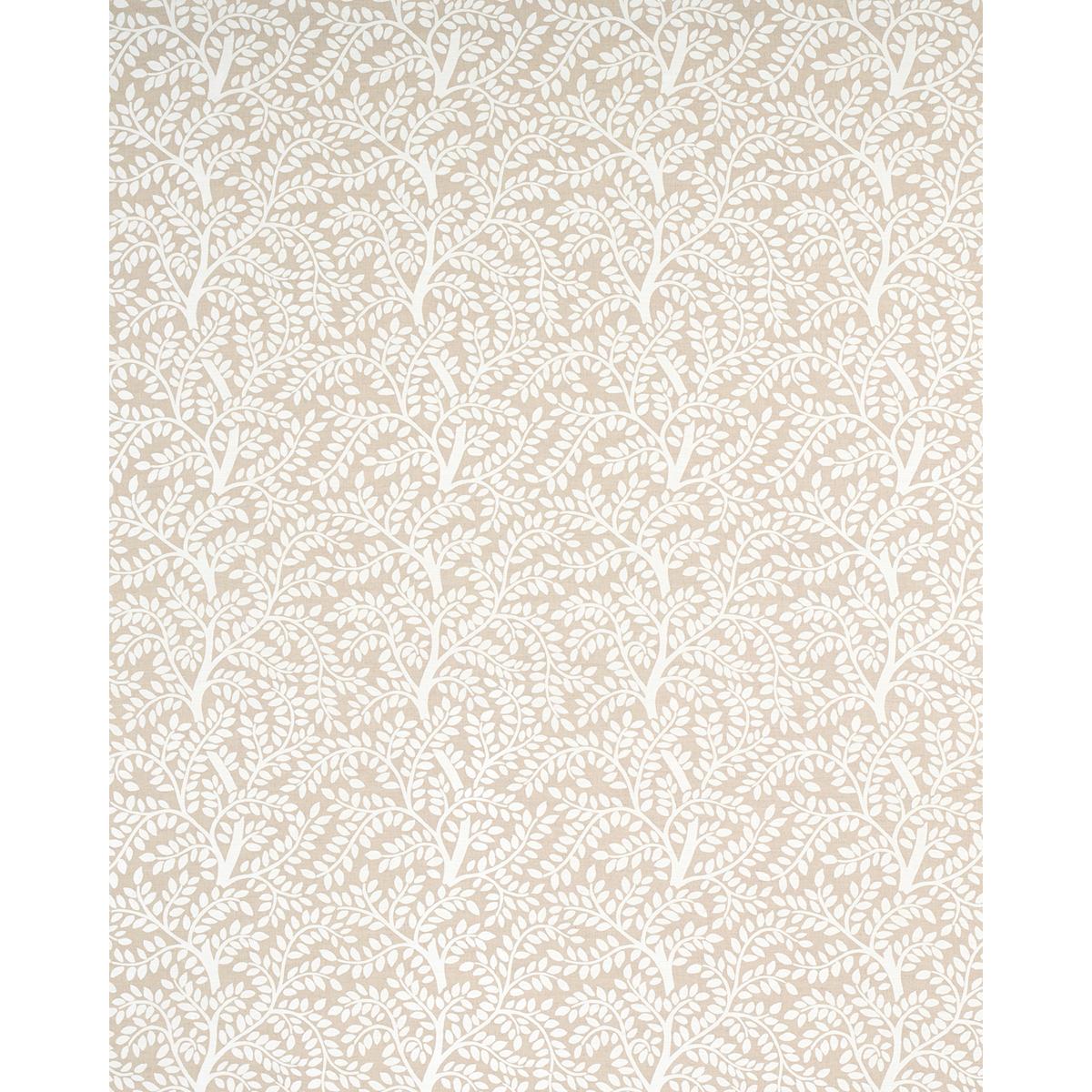 Schumacher Temple Garden Ii Ivory On Unbleached Fabric