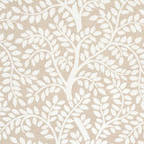 Schumacher Temple Garden Ii Ivory On Unbleached Fabric