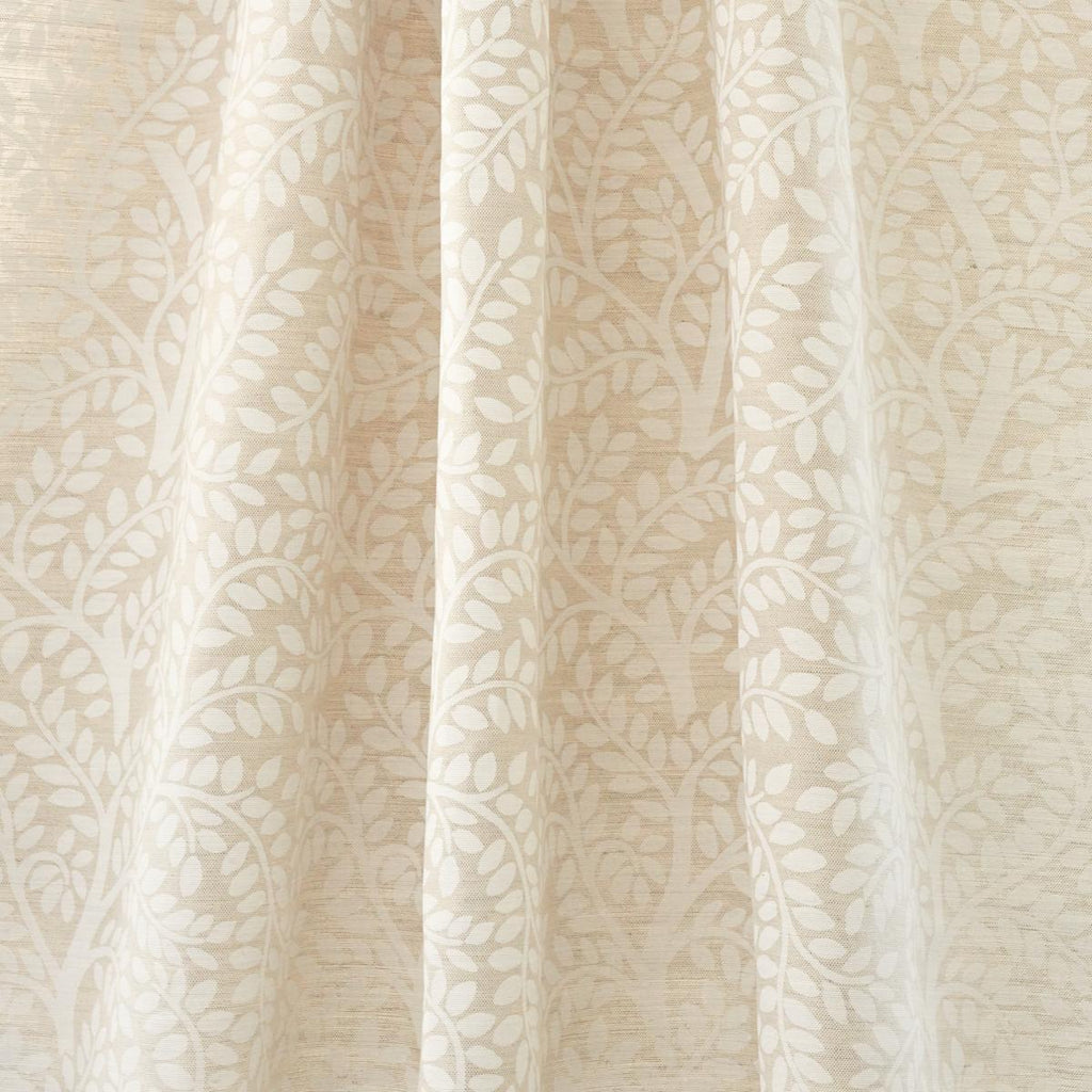 Schumacher Temple Garden Ii Ivory On Unbleached Fabric
