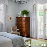 Schumacher Temple Garden Ii Ivory On Unbleached Fabric