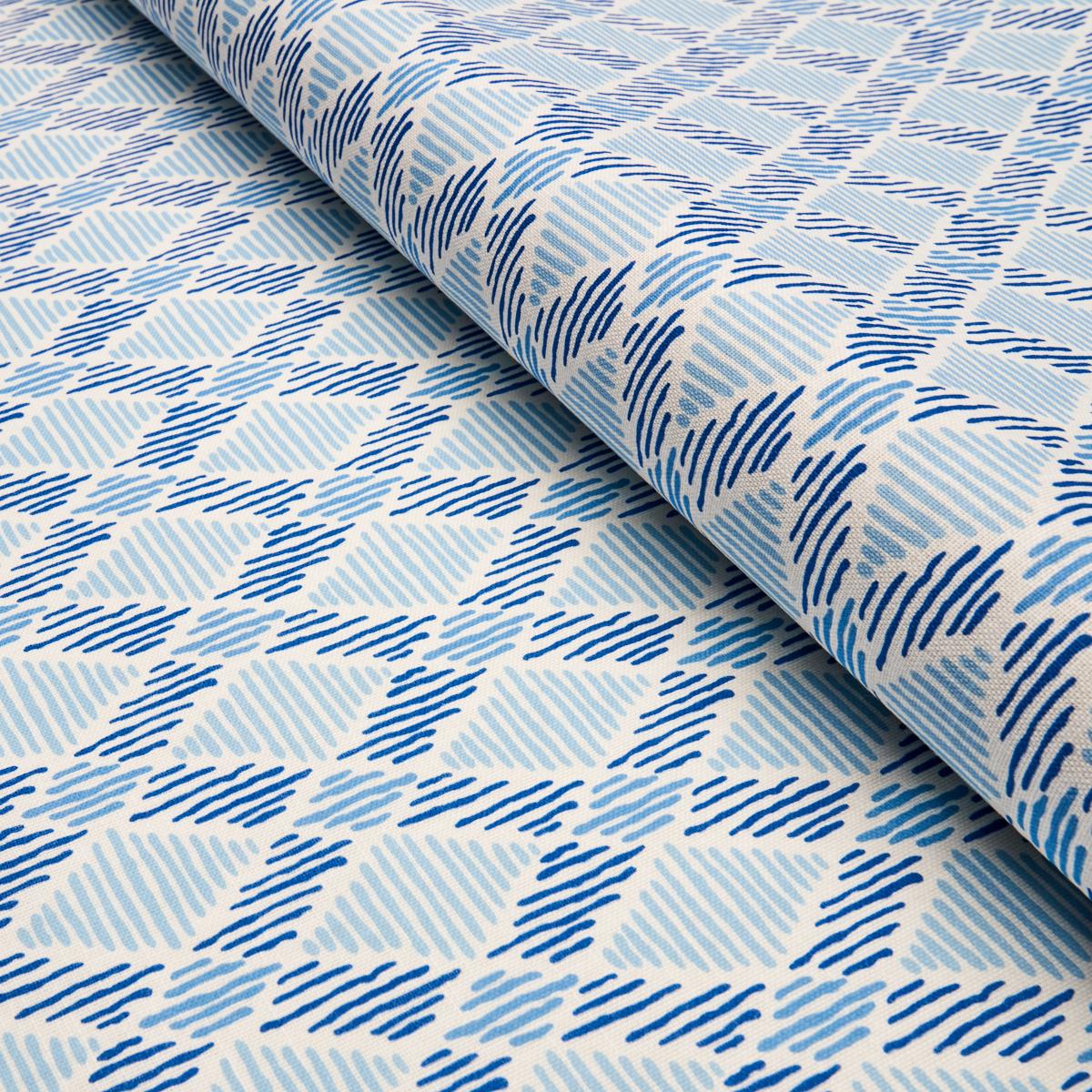 Schumacher Dexter Indoor/Outdoor Blues Fabric