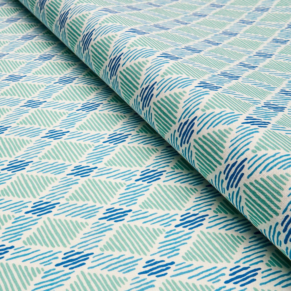 Schumacher Dexter Indoor/Outdoor Turquoise Fabric