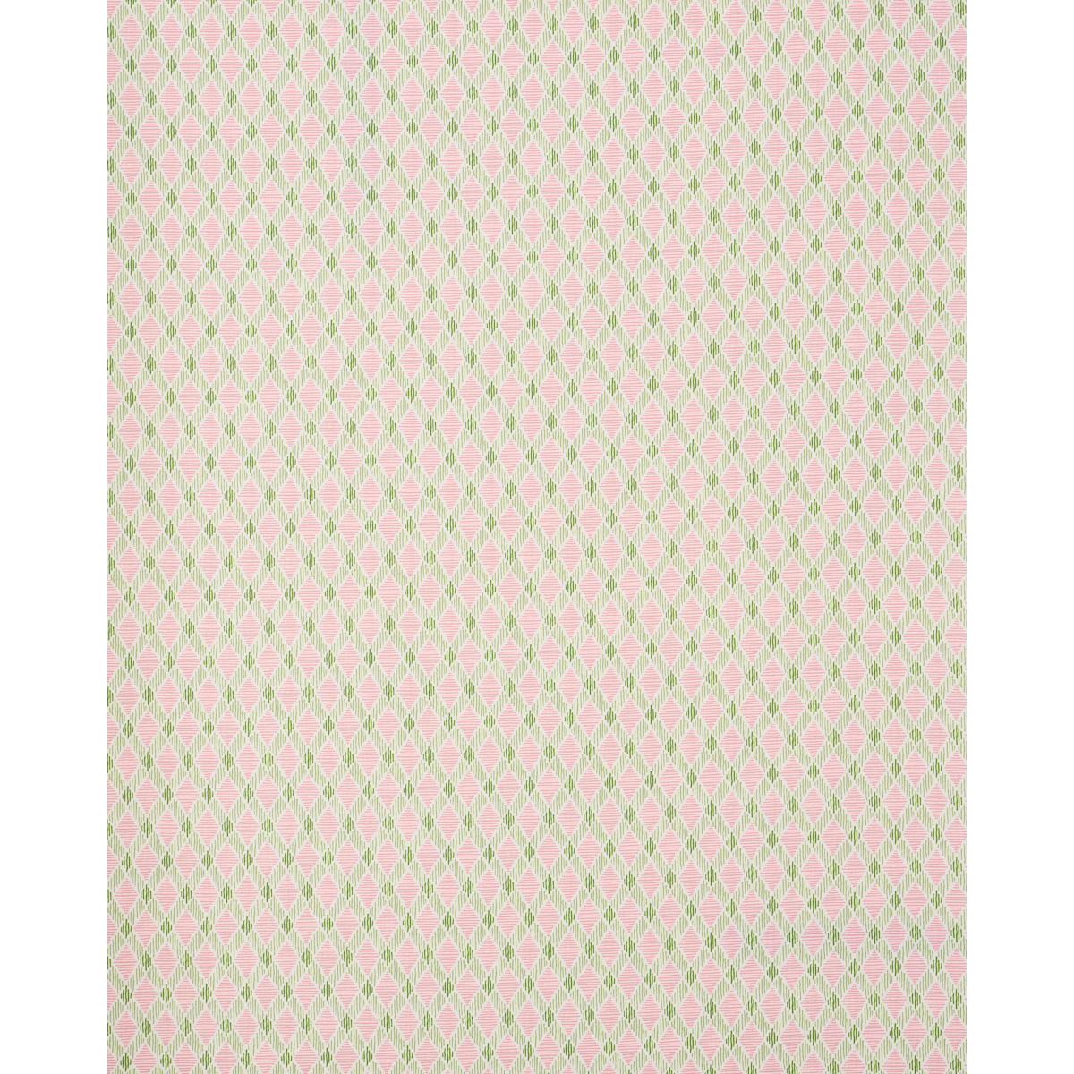 Schumacher Dexter Indoor/Outdoor Pink & Green Fabric