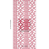 Schumacher Zanzibar Trellis Laquer Red Wallpaper