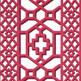 Schumacher Zanzibar Trellis Laquer Red Wallpaper