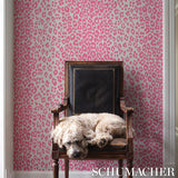Schumacher Iconic Leopard Pink Wallpaper