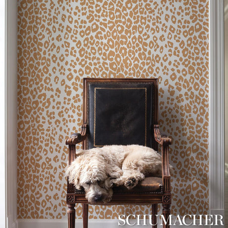 Schumacher Iconic Leopard Camel Wallpaper